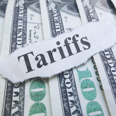 US tariff comparison chart showing India vs China export rates