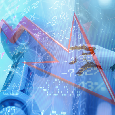 IT stocks falling chart showing market reaction to AI disruption fears