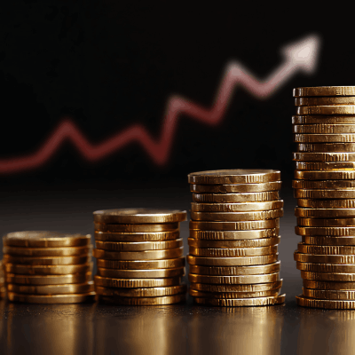 Investment chart depicting long-term returns of equity funds