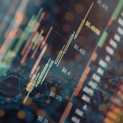 Indian IT stocks falling chart showing 4 percent decline with downward red arrow