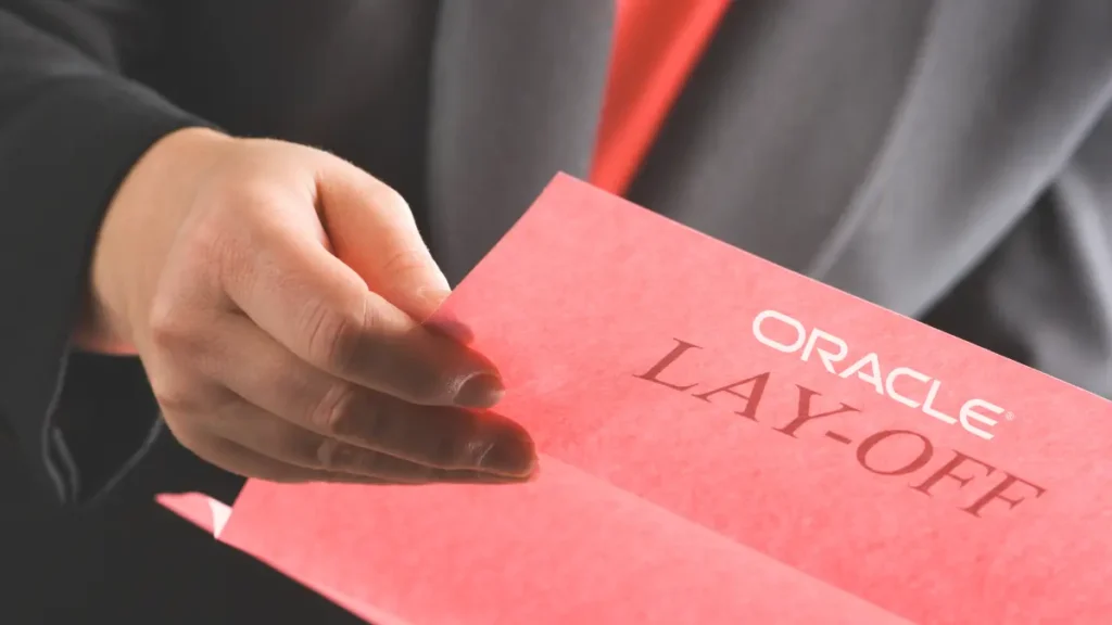 Oracle financial stocks price surge showing 4 percent rise amid layoffs news